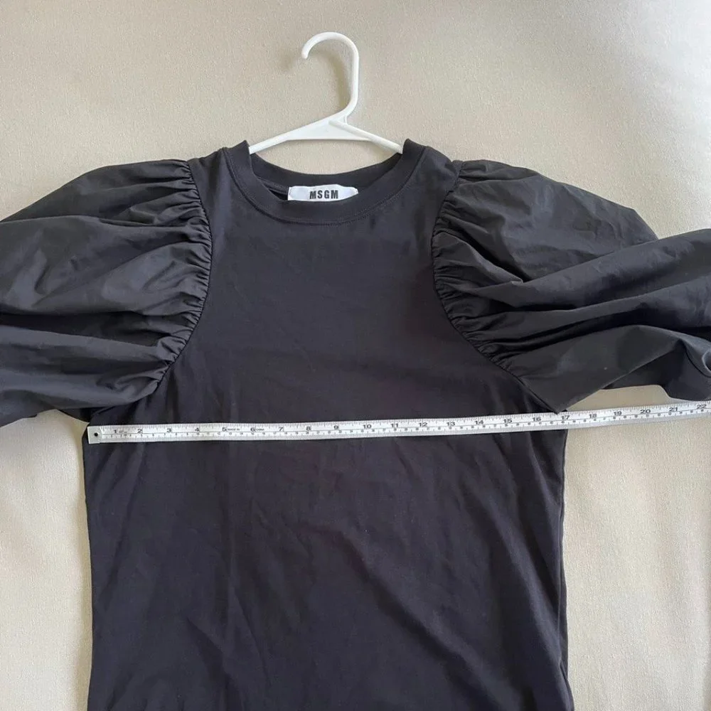 MSGM Puff Balloon Sleeve Top Made in Italy - Picture 7 of 9